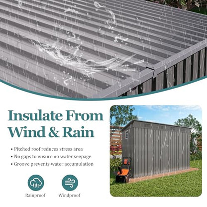 4 * 9.2 * 6 FT Outdoor Storage Shed