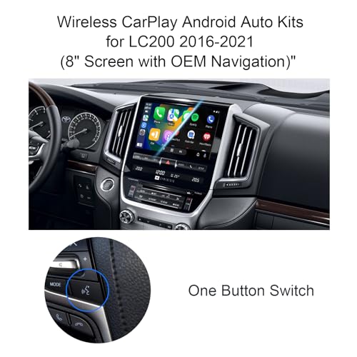 LVDS Wired Wireless CarPlay Decoder Retrofit Kit for Land Cruiser LC200 2016