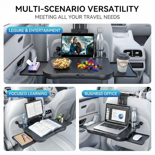 Car Back Seat Tray Table with Expandable Tray
