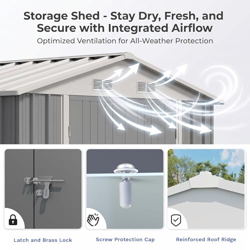 8x12 FT Outdoor Storage Shed