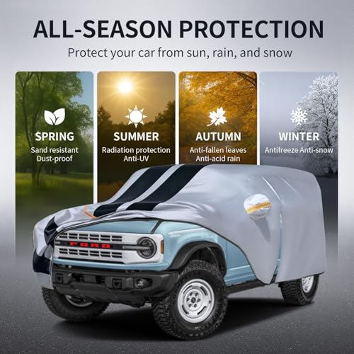 Multi Layer Car Cover Custom Fit for Ford Bronco 4dr