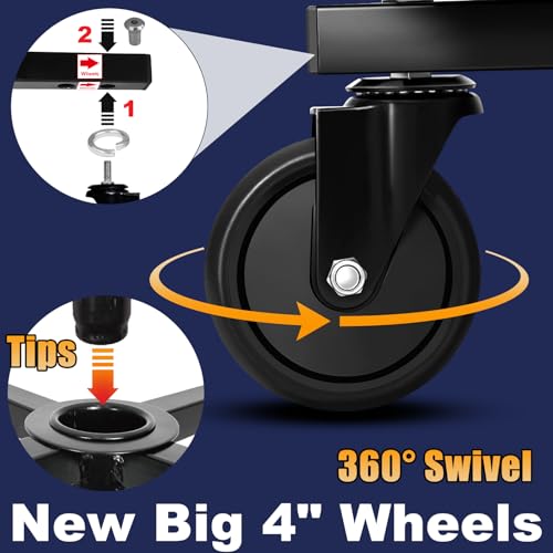 Rolling Stool with Wheels