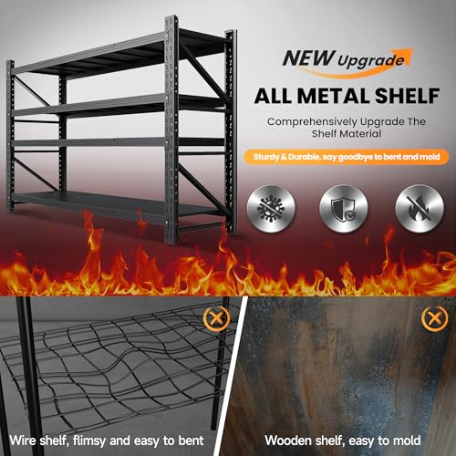71.3” Wide Heavy Duty Metal Garage Shelving
