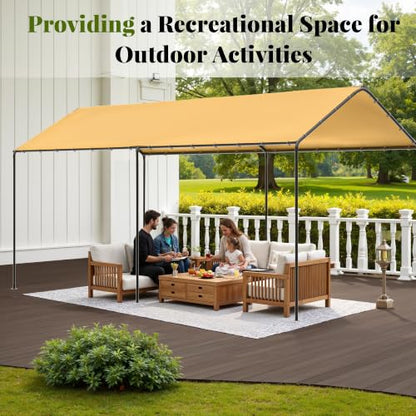 Carport 10x20 FT Heavy Duty Carport Canopy Tent Waterproof