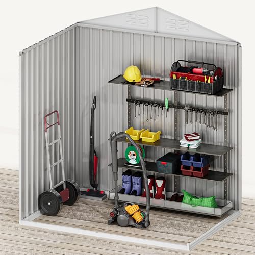 6x4ft Metal Outdoor Storage Shed