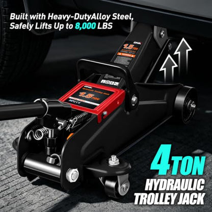 1.5 Ton Car Floor Jack Low Profile Hydraulic Trolley Service
