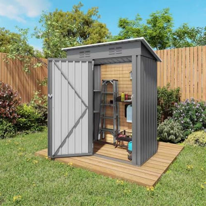 Outdoor Storage Shed 5x3x6FT Pitched Roof