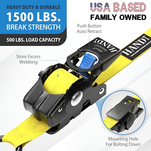 USA Based Retractable Ratchet Straps (2 Count)
