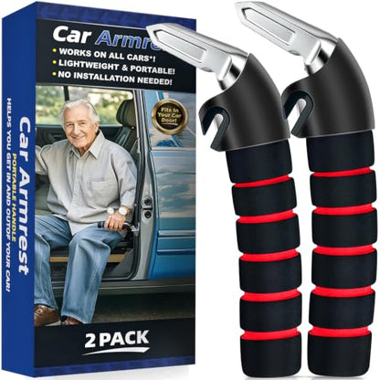 2Pack Car Door Handle for Elderly Car Handle Assist Support Multifunction Handle for Elderly and Handicapped (2 Count)