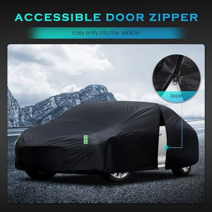 Car Cover Waterproof All Weather for Automobiles Full Exterior Covers Outdoor Rain Sun UV Protection w