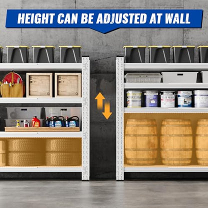 71" W Storage Shelves 5000lbs Garage Metal Shelving Heavy Duty Garage Shelves Adjustable Storage Shelves for Industrial