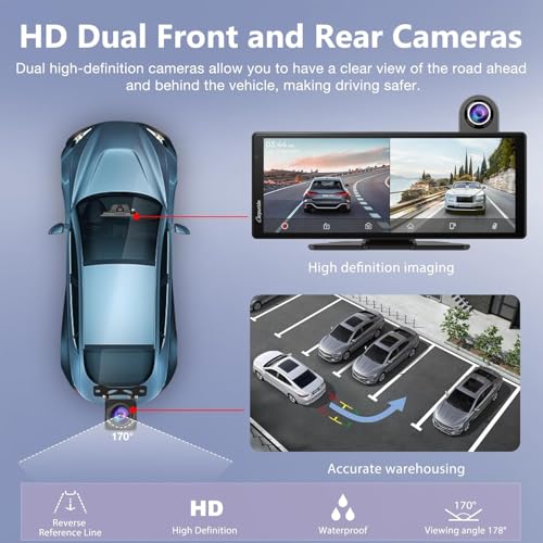 Wireless Carplay & Android Auto with Dash Cam