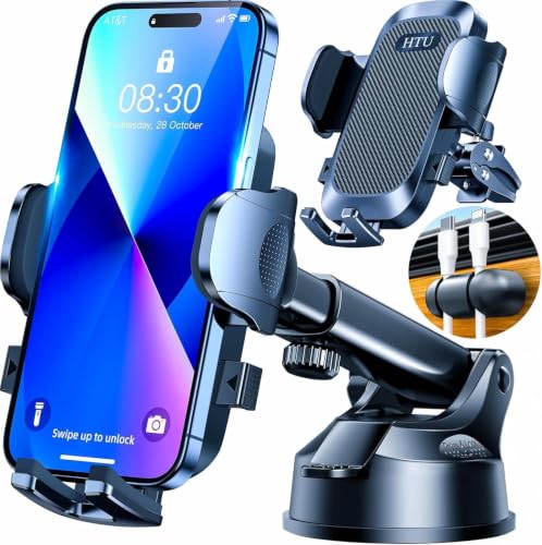 Car Phone Holder【2026 Upgraded 100+LBS Suction & Safety Cert】 Cell Phone Car Mount for Truck Heavy Duty Phone Holder for Dashboard