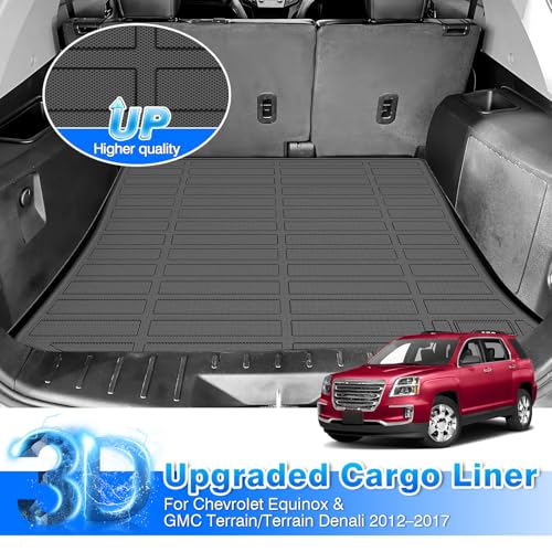 Floor Mats and Cargo Liner Fit for Chevy Equinox & GMC Terrain 2012 2013 2014 2015 2016 2017 All Weather Floor Mat Equinox Accessories Heavy Duty Carpet Protection