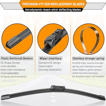 Windshield Wiper Blade Replacement for Subaru Crosstrek Impreza