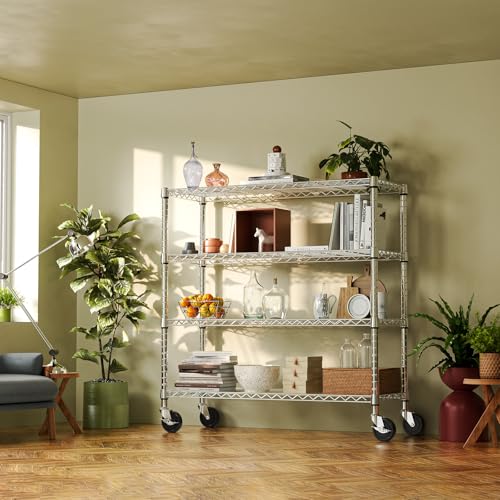 4 Tier Heavy Duty Metal Wire Shelving Unit