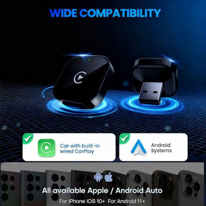 Wireless CarPlay Adapter for Apple iPhone & Android