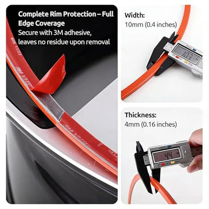 Automotive Alloy Wheel Rim Protector 18 Inch Alloy Rim Guards for Car Rims Compatible with Tesla Model 3 18 Inch (4 Count)
