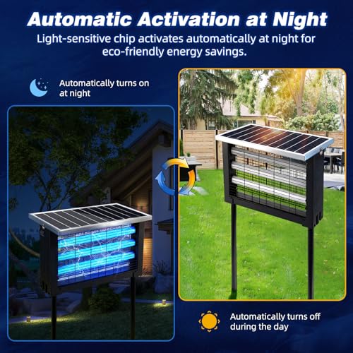 Powerful Large Solar Bug Zapper for 3000 sq.ft with 13FT Extension Cord