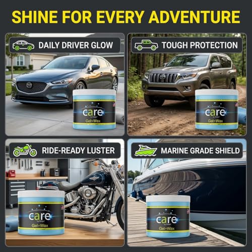 Care Gel-Wax, Car Wax for Shiny Finish, Reduces Water Spot, Durable, Effective on Various Surfaces, 26 Oz. (26 Fl Oz)