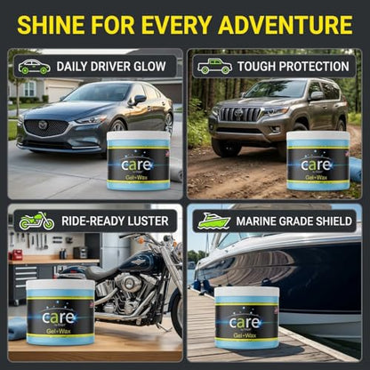 Care Gel-Wax, Car Wax for Shiny Finish, Reduces Water Spot, Durable, Effective on Various Surfaces, 26 Oz. (26 Fl Oz)