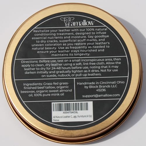 All Natural Leather Conditioner Balm (4 Fl Oz)
