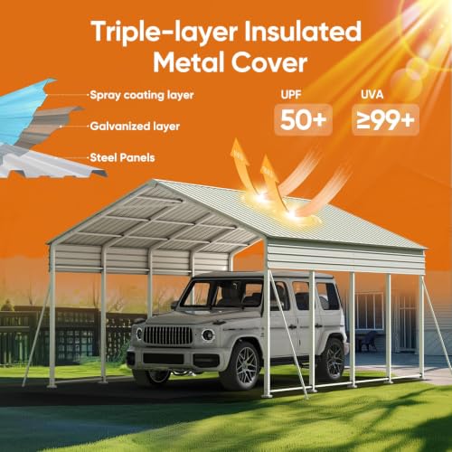 12x21 FT Heavy Duty Metal Carport