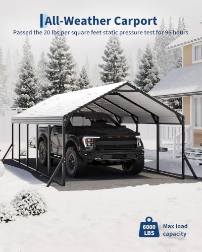 12x26x9 ft Metal Carport