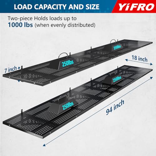 4 Pack 1.5x4ft Heavy Duty Garage Wall Shelving (4 Count)