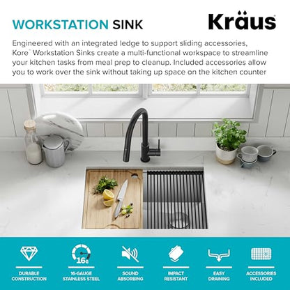Stainless Steel 27 in Undermount Kitchen Sink KWU110
