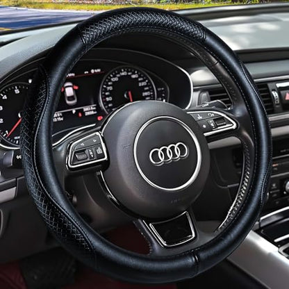 Heavy Duty Pure Cowhide Steering Wheel Cover