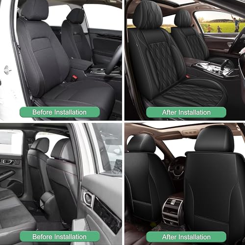 Front Waterproof Leather Seat Covers for Toyota Camry 2002