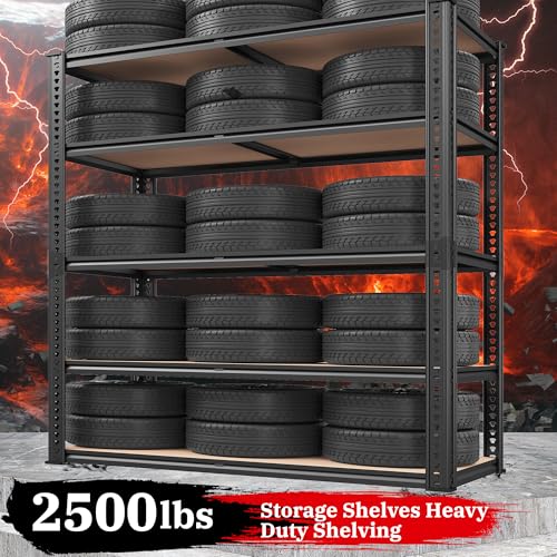 40" W Storage Shelves Load 2500Lbs for Garage Pantry Closet Kitchen