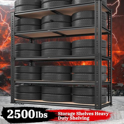 40" W Storage Shelves Load 2500Lbs for Garage Pantry Closet Kitchen