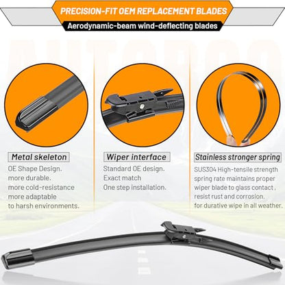 Windshield Wiper Blade Replacement for Ford Edge 2015