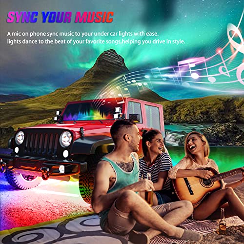 6PCS Dream Color LED Underglow Lights with APP & Remote Control
