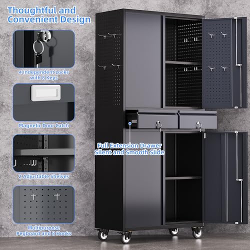 Garage Storage Cabinet with 2 Drawers