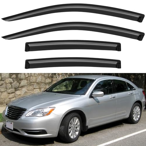 Window Visors Rain Guards for 2011 2012 2013 2014 Chrysler 200 (4 Count)