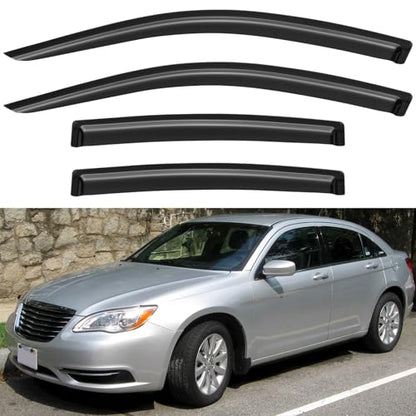 Window Visors Rain Guards for 2011 2012 2013 2014 Chrysler 200 (4 Count)