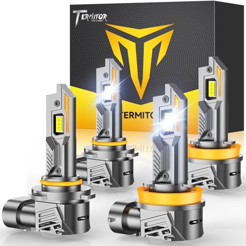 H11/H8/H9 & 9005/HB5 Light Bulbs Combo, 140,000LM 15X Ultra-Bright