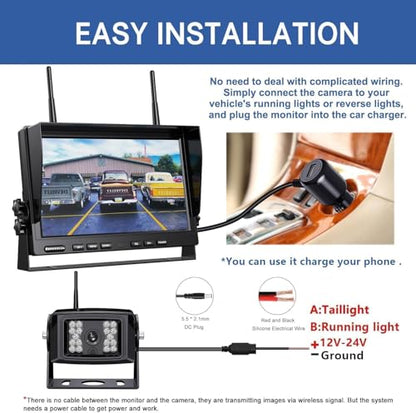 10'' 1080P Wireless Backup Camera System (2 Count)