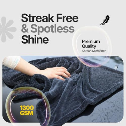 Crystal Clean 1300 GSM Microfiber Car Towel