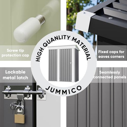 Metal Outdoor Storage Shed 5 x 3 FT Metal Shed with Lockable Door