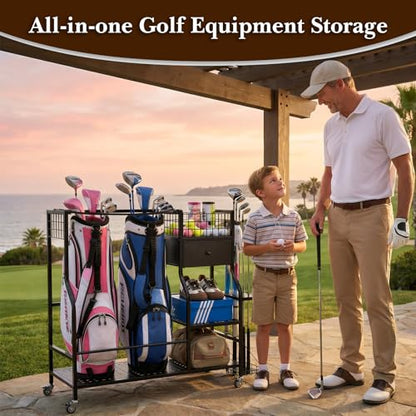 Golf Bag Organizer for Garage