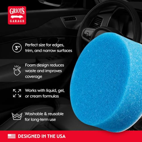 3" Blue Applicator Pads for Car Detailing (3 Count)