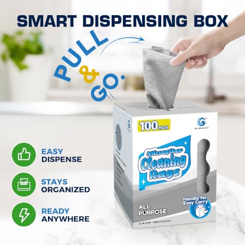Microfiber Cleaning Cloth 100 Pack (100 Count)