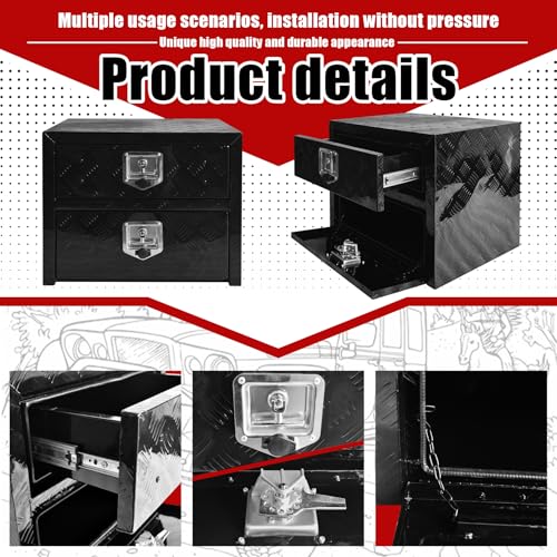 Underbody Truck Tool Box 24"x 18"x 20" Heavy Duty Double