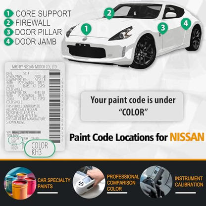 EBB Monarch Orange Metallic Car Touch Up Paint for Nissan