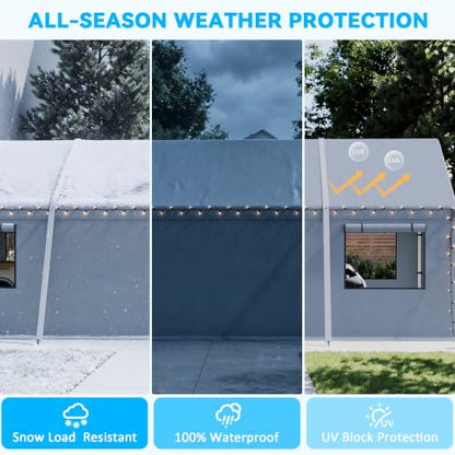 13x25 FT Carport Canopy Heavy Duty