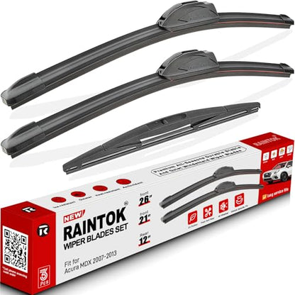 3 Pack Windshield Wiper Blades Replacement for Acura MDX 2007